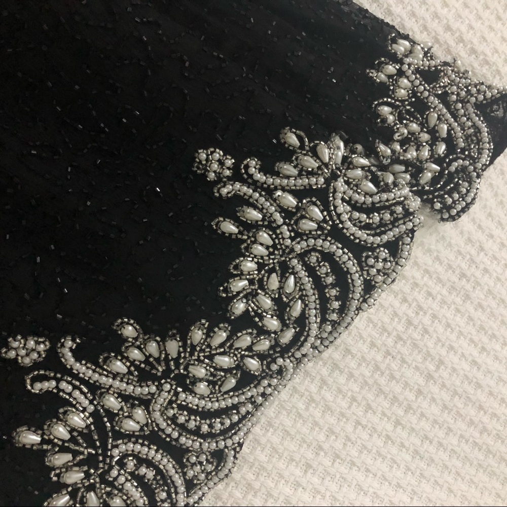 Vintage fully beaded silk top - Picture 5 of 5